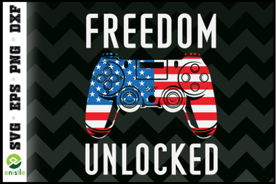 Gamer 4th Of July Freedom Unlocked