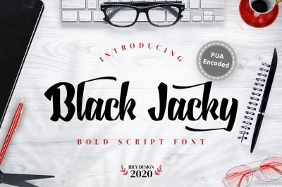 Black Jacky - Bold Script Font