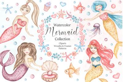 Watercolor Mermaid Collection