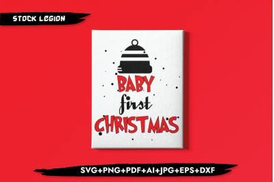 Baby First Christmas SVG