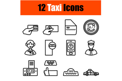 Taxi Icon Set