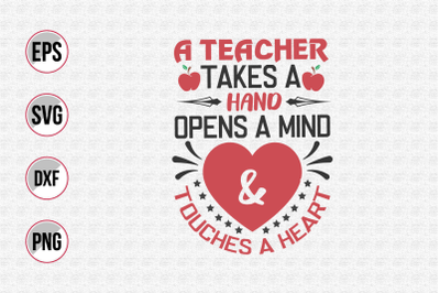 Teacher quotes typographic vector graphic.