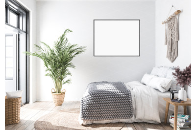 Interior scene artwork background frame mockup