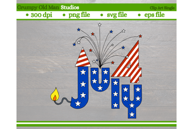 July 4 design | 4th of July rocket