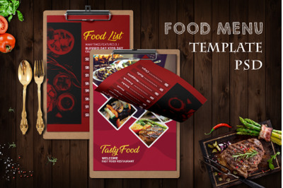 Food Menu Double Sided Template