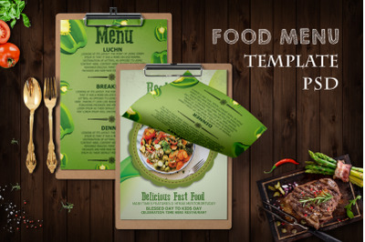 Double Sided Food Menu Template