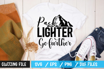 Pack lighter go further svg