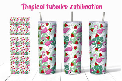 Tropical tumbler sublimation Summer 20oz Tumbler Design PNG