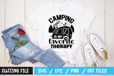 Camping is my favorite therapy svg