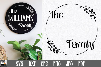 Family Name SVG File | Family Monogram Sign SVG File