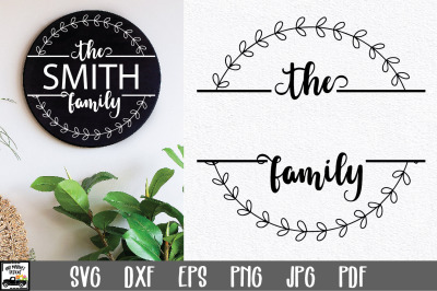 Family Name SVG File | Family Monogram Sign SVG File
