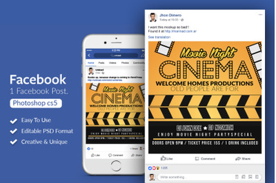 Movie Cinema Facebook Post Banner