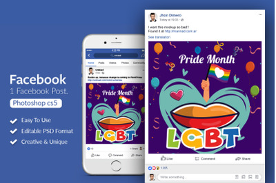 Pride Month Facebook Post Banner