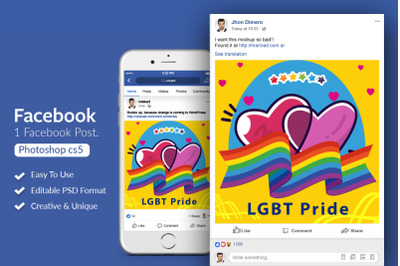 Pride Month Facebook Post Banner