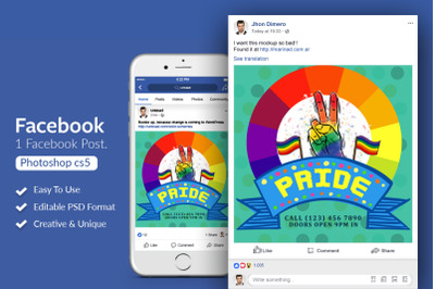 Pride Day Facebook Post Banner