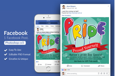 Pride Month Facebook Post Banner