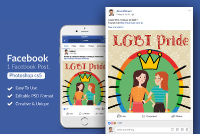 LGBT Pride Day Facebook Post Banner