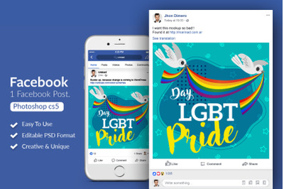 LGBT Pride Month Facebook Post Banner