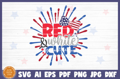 Red White And Cute 4th Of July Independence Day SV
