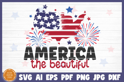 America The Beautiful 4th Of July Independence Day SV