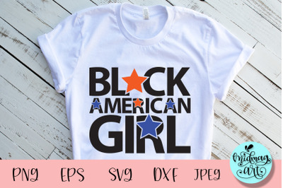 Black american girl svg, 4th of july svg