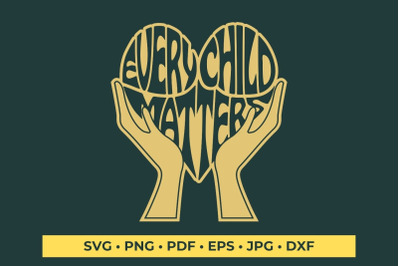 Every child matters, svg, png, heart with hands, Cut file