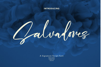 Salvadores Signature Script Font