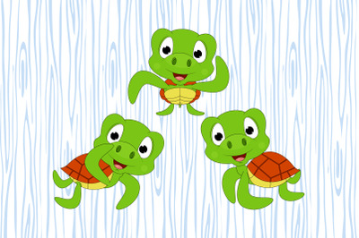 cute turtle animal cartoon, simple vector illustration