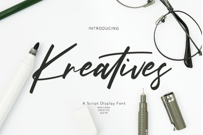 Kreatives Script Display Font