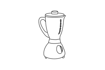 Kitchen Blender Outline Flat Icon