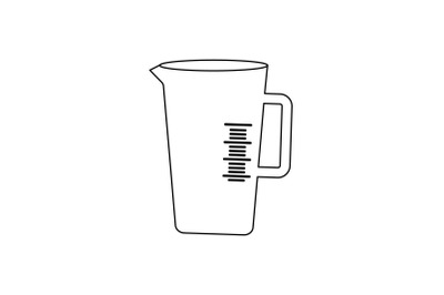 Kitchen Measuring Glass Outline Icon