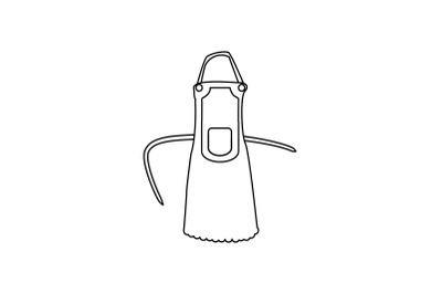 Kitchen Apron Outline Flat Icon