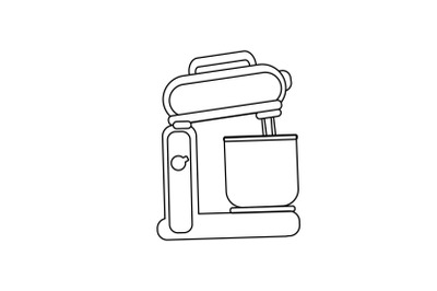 Kitchen Mixer Outline Flat Icon