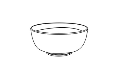 Kitchen Bowl Outline Flat Icon