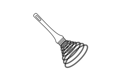 Kitchen Dough Mixer Outline Flat Icon