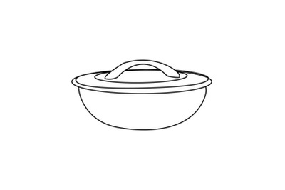 Kitchen Basin Outline Flat Icon