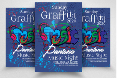 Graffiti Style Music Night Flyer