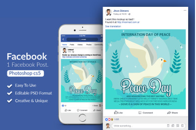 International Day of Peace Facebook Post