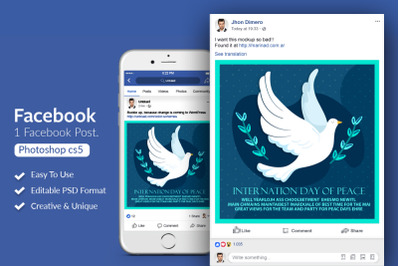 International Peace Day Facebook Post Banner