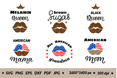 Lips SVG Bundle. Lips PNG Bundle. Women Quotes SVG