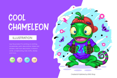 Chameleon Cartoon Character