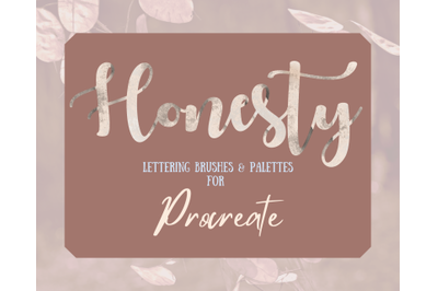 Honesty Procreate Lettering and Palette Set - 3 Brushes and 2 Palettes