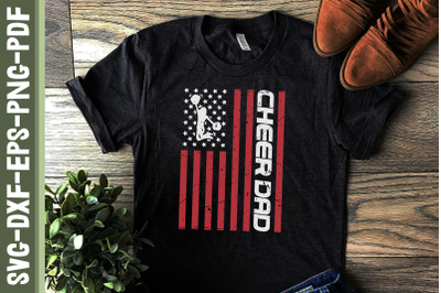 Cheer Dad Father&#039;s Day Gift US Flag