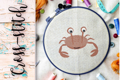 The scheme for embroidery cross-stitch &quot;Crab&quot;