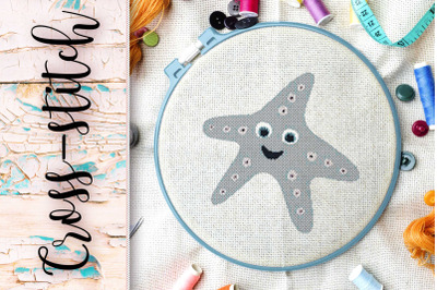 The scheme for embroidery cross-stitch &quot;Starfish&quot;