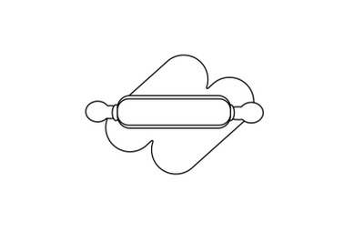 Kitchen Rolling Pin Outline Flat Icon