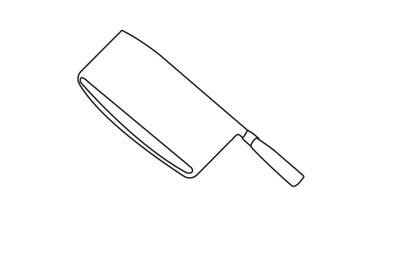 Kitchen Knife Outline