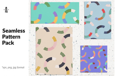 Abstract shapes seamless patterns