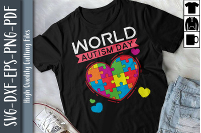 World Autism Day Puzzles Heart