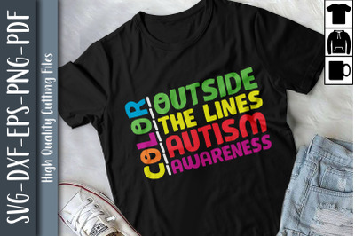 Color Outside The Lines Autism Awareness